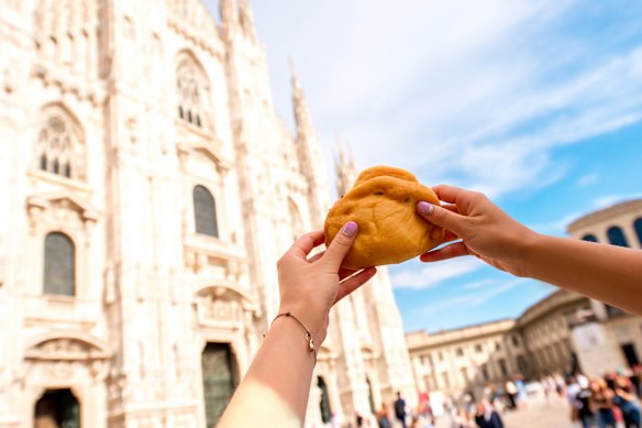 Panzerotti (deep-fried folded pizza) is a must-try when visiting Milan.