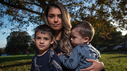 Yasna Alania spends $600 a fortnight on childcare for her three children.