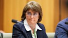 Michele Bullock, governor of the Reserve Bank of Australia, at the hearing in Parliament House on Monday morning.