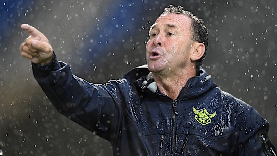 No amount of rain will keep Ricky Stuart off the sideline.