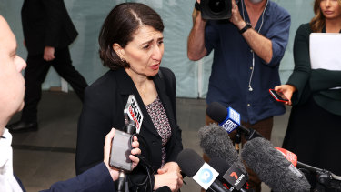 Former NSW premier Gladys Berejiklian after the completion of the public inquiry into her conduct.