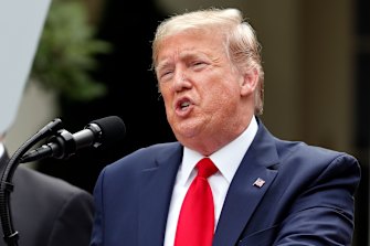 Donald Trump claims China "has total control over the World Health Organisation".