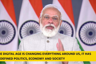 Indian Prime Minister Narendra Modi delivered the keynote address at the Sydney Dialogue on Thursday.