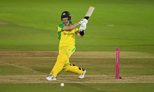 Steve Smith in action on Australia's tour of England.