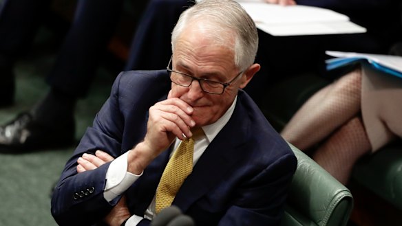 Prime Minister Malcolm Turnbull in Parliament earlier on Wednesday afternoon.