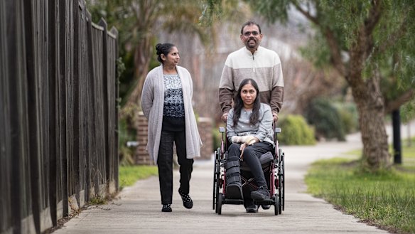 Sri Lanka Bombing victim Chathudila Weerasinghe at home in Dooreen with dad Ranjith and mum Vipuli.