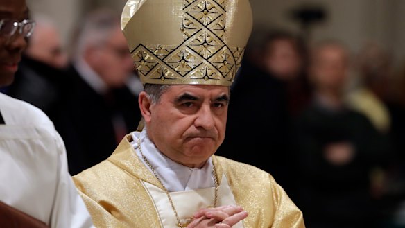 Giovanni Angelo Becciu presides over an eucharistic liturgy, at the St. John in Latheran Basilica, in Rome.