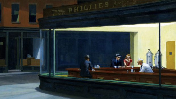 In scenes reminiscent of Edward Hopper’s Nighthawks, my old cafe is sparsely populated. A few loyal souls sipping their brew. 