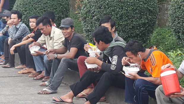 Cambodian workers in Sihanoukville Special Economic Zone.