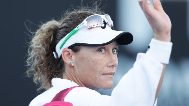 Sam Stosur is not comfortable with media, but honours the obligation.