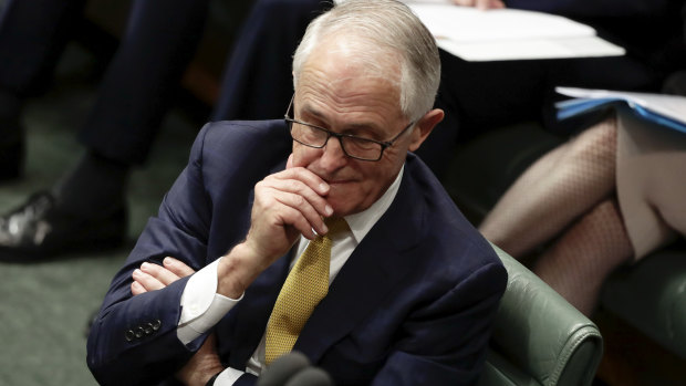 Prime Minister Malcolm Turnbull in Parliament earlier on Wednesday afternoon.