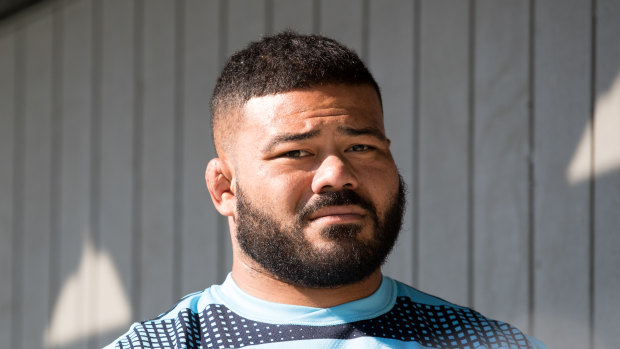 Play on: Tolu Latu has been training with the Waratahs despite being stood down from playing commitments after being caught drink driving. 