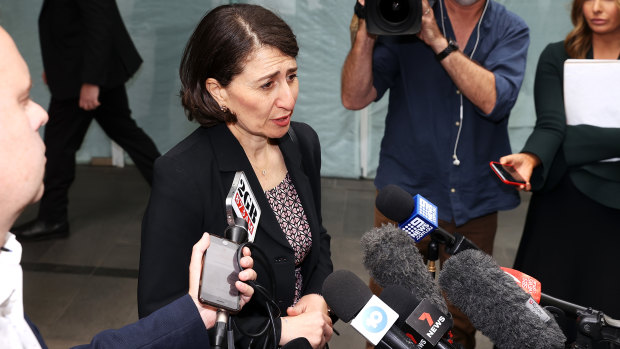 Former NSW premier Gladys Berejiklian after the completion of the public inquiry into her conduct.