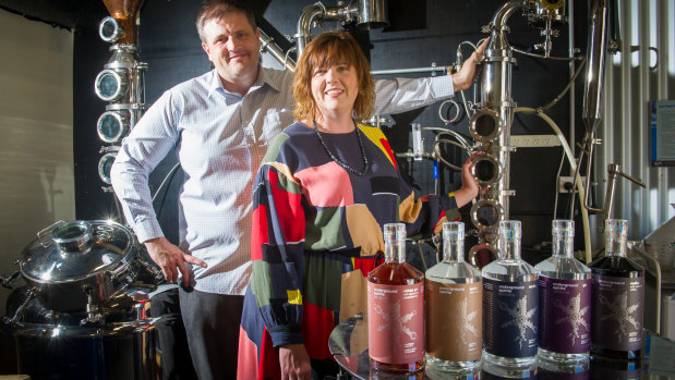 Brother and sister owners of Underground Spirits Distillery, Toby Angstmann and Claudia Roughley. 