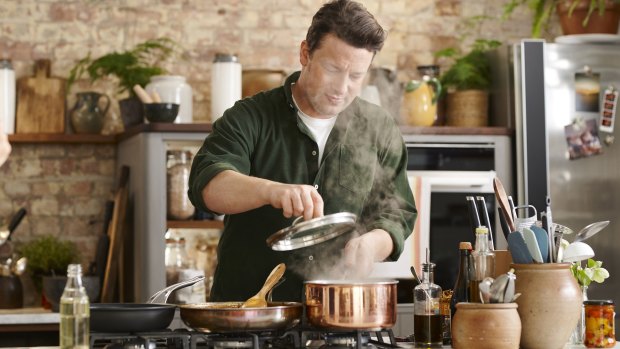 Jamie Oliver enlists his family as crew in his new iso-cooking show.