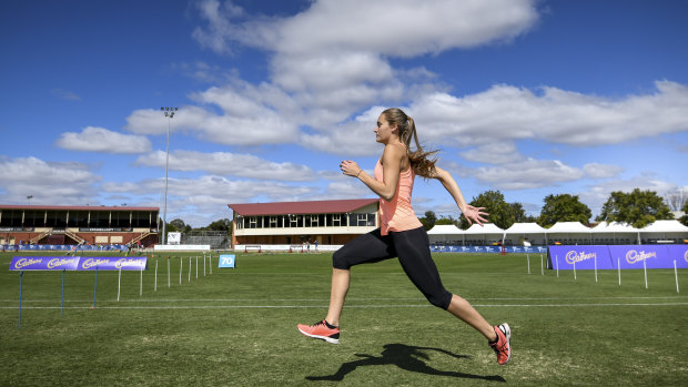 Sarah Blizzard, 21, raised in nearby Ararat, is the local hope for the women's Stawell Gift on Monday.