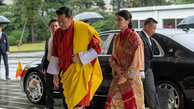 King Jigme Khesar Namgyel Wangchuck and Queen Jetsun Pema of Bhutan.