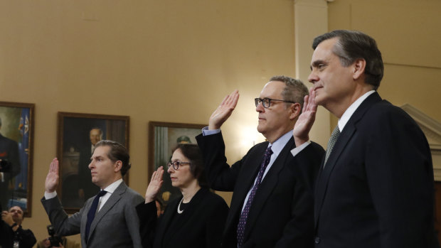 Constitutional law experts Noah Feldman, Pamela Karlan, Michael Gerhardt and Jonathan Turley appear before the House Judiciary Committee to give their views on whether Donald Trump should be impeached. 