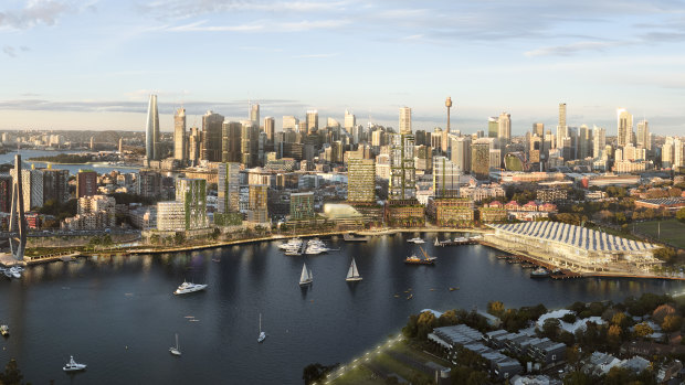 The NSW government has released a revised proposal for the Blackwattle Bay redevelopment.