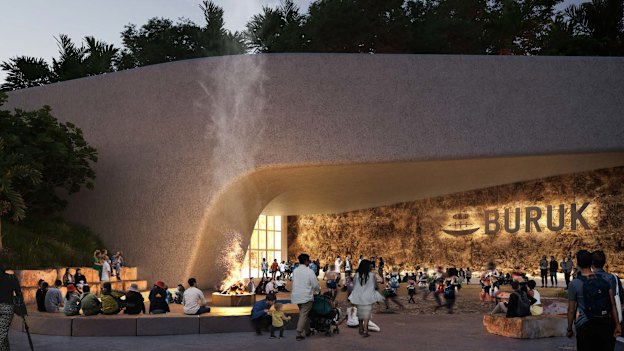 The proposed Welcoming entrance to Buruk at the Cutaway.