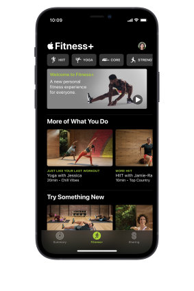 The tech giant recommends casting your workout onto an Apple TV or iPad for the best user experience. 