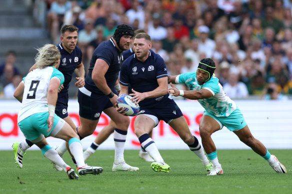 Scotland five-eighth Finn Russell can cause havoc for opposition defences.