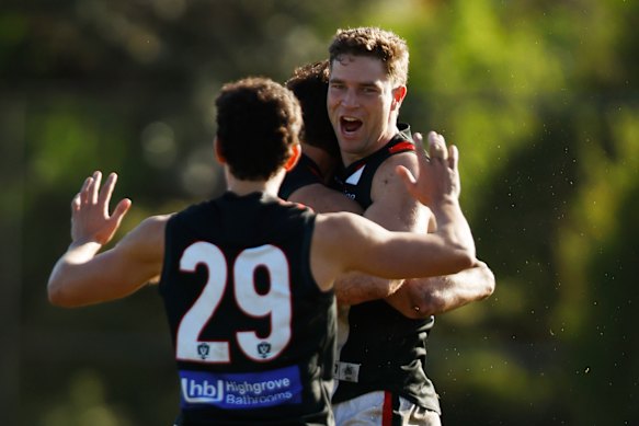 James Rendell fronts up for the second-tier VFL’s Frankston in April 2023.