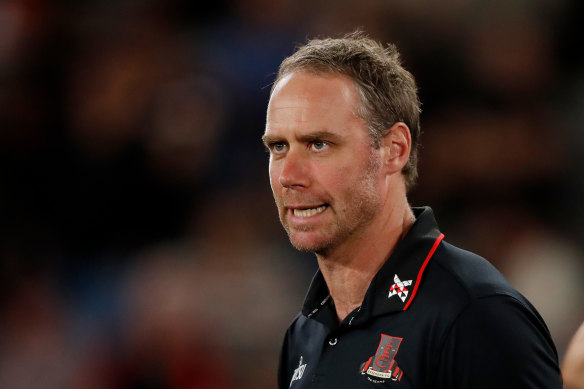 Essendon coach Ben Rutten.knows the challenges facing the Bombers