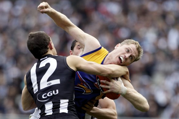 Adam Selwood is caught high during the 2011 finals.