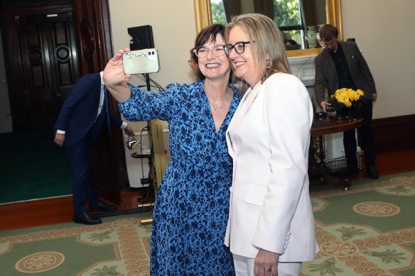 State Health Minister Mary-Anne Thomas and Premier Jacinta Allen.