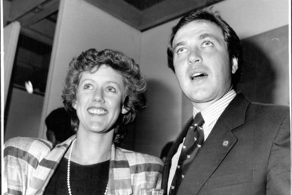 Yabsley as minister for Vaucluse in 1987, with his wife Susie.