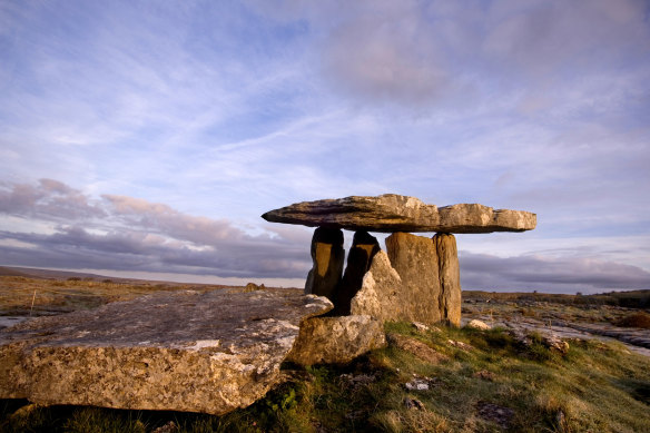 Poulnabrone Dolmen, a 6000-year-old tomb in County Clare.