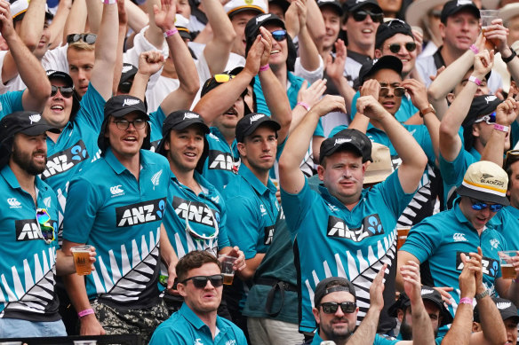 New Zealand fans were in fine voice on Boxing Day at the MCG.