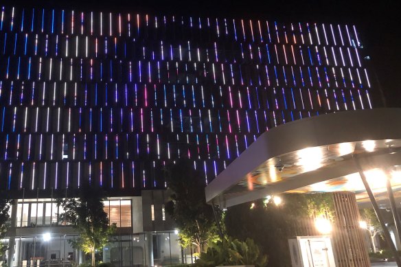The Pixel art installation developed by USQ is part of the SPARK Ipswich festival.
