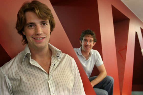 Atlassian’s Mike Cannon-Brookes and Scott Farquhar, pictured in 2006.