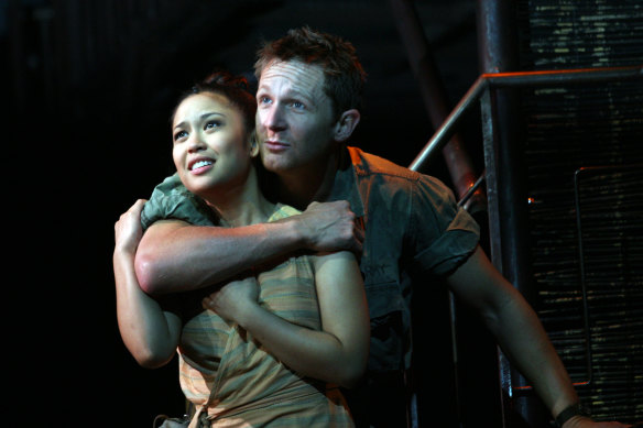Laurie Cadevida and David Harris in the 2007 production of Miss Saigon at the Lyric Theatre in Sydney.