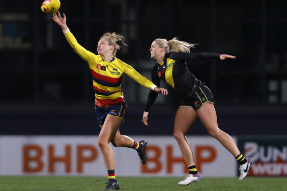 Ball on a string: Adelaide’s Zoe Prowse.