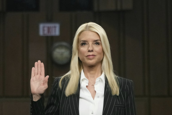 US Attorney-General Pam Bondi at her confirmation hearing.