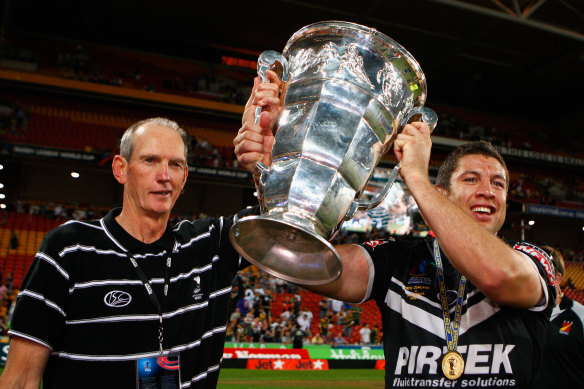 Wayne Bennett and the Kiwis in 2008.