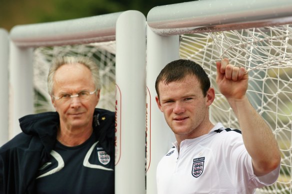 Sven Goran Eriksson poses with Wayne Rooney in 2006 