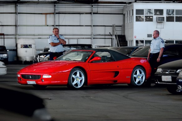 Mokbel’s Ferrari was seized by police.