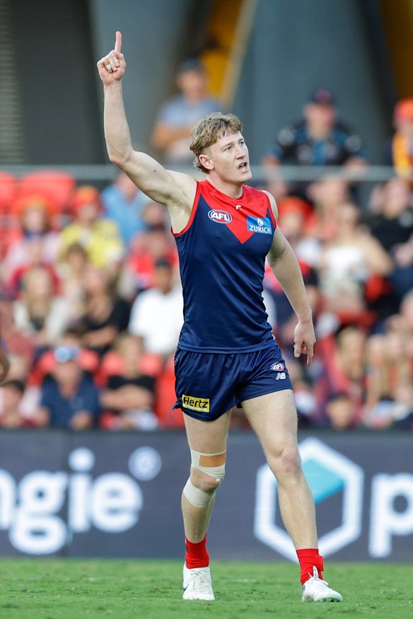 Jacob van Rooyen has been accurate - and dangerous - in front of goal for Melbourne..