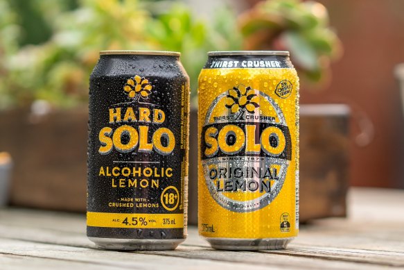 Hard Solo (left) has sold out in many bottle stores across the country.