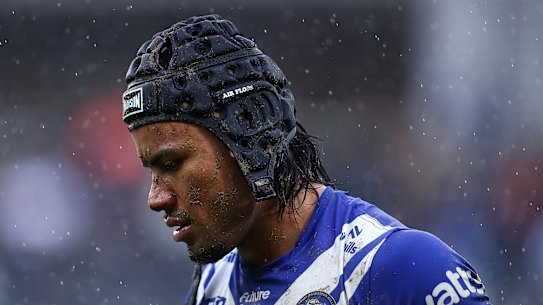 Canterbury captain Stephen Crichton contemplates another loss in the wet.