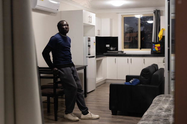 Emmanuel Kei was homeless after losing his job due to the pandemic. SydWest Multicultural Services helped him find his new apartment in Blacktown. 