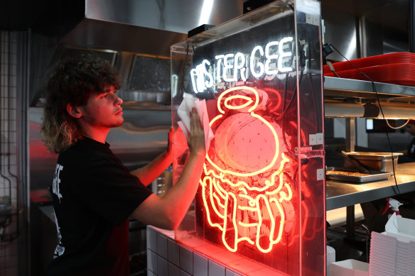 Team member Aram David at Mister Gee in North Strathfield.