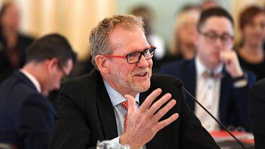 CCC chairman Alan MacSporran at a budget estimate hearing on Friday.