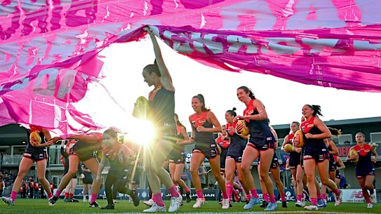 The Demons run out at Casey Fields.