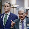 US Treasury Secretary Scott Bessent (left) is touted as a possible successor for Fed chair Jerome Powell (right).