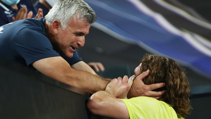 Australian Open 2021 What Drives Stefanos Tsitsipas Who Beat Rafael Nadal In Quarter Finals A Near Drowning Family Bond And Father Apostolos Tsitsipas Photography
